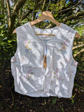 Embroidered Tie-Vest