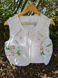 Embroidered Tie-Vest
