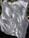 Embroidered Tie-Vest