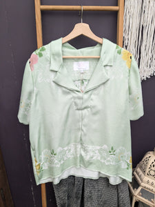 Green Boxy Blouse