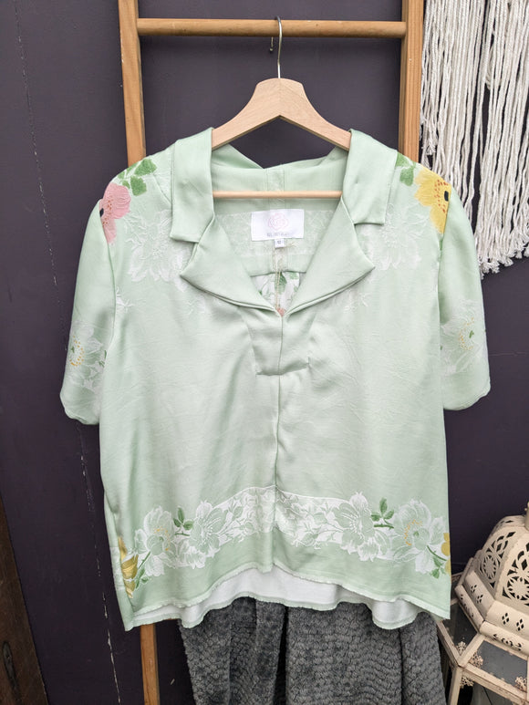 Green Boxy Blouse